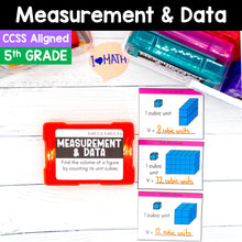 Load image into Gallery viewer, Measurement &amp; Data - 5th Grade Math Task Cards - CCSS Aligned