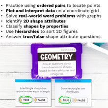 Load image into Gallery viewer, Geometry - 5th Grade Math Task Cards - CCSS Aligned