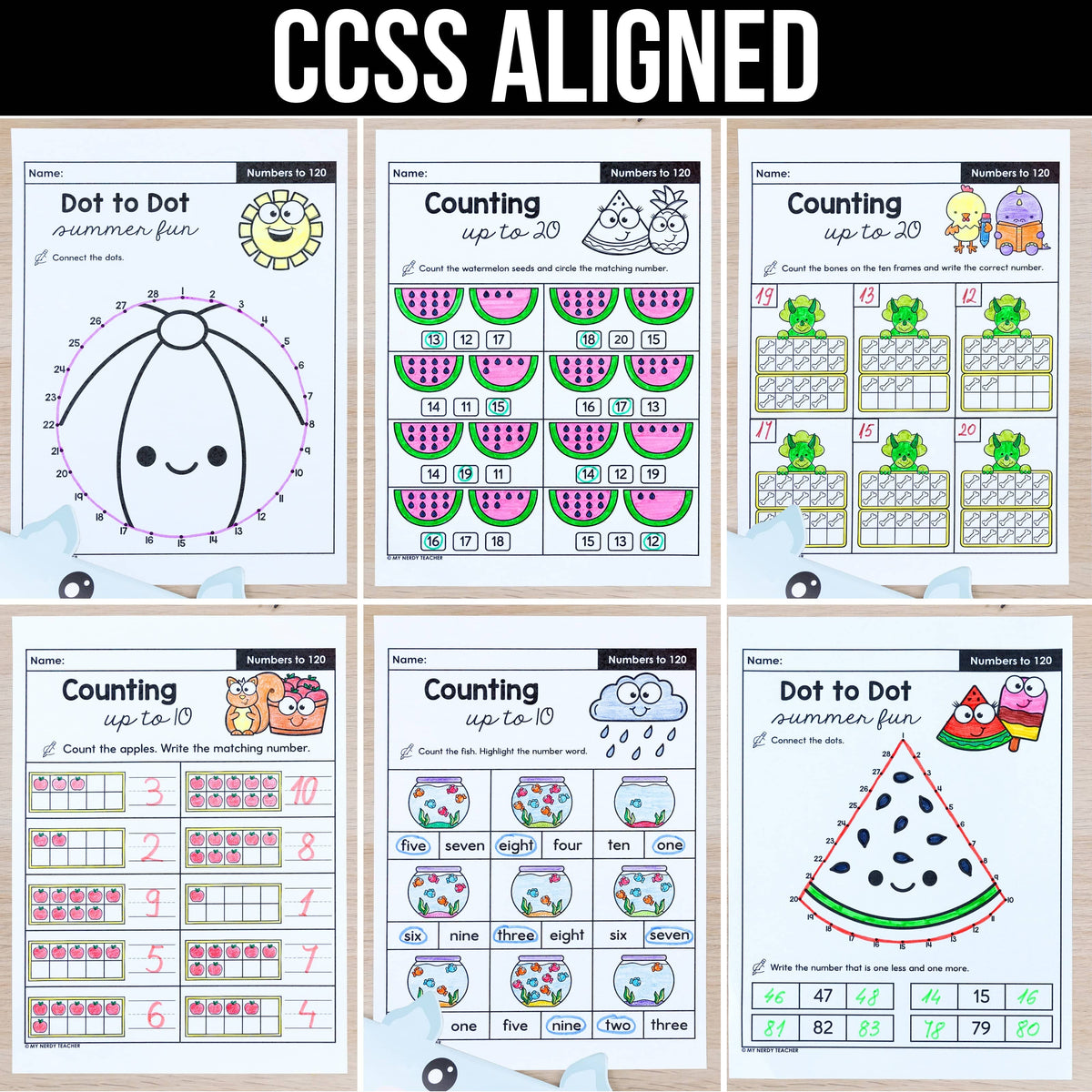 Unit 1: Numbers to 120 - 1st Grade Math Worksheets – My Nerdy Teacher