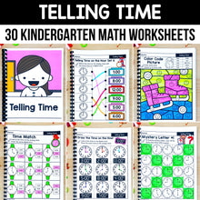 Load image into Gallery viewer, Time - Kindergarten Math Worksheets