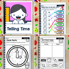 Load image into Gallery viewer, Time - Kindergarten Math Worksheets