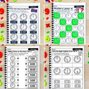 Time - Kindergarten Math Worksheets – My Nerdy Teacher
