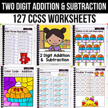 Load image into Gallery viewer, Two-Digit Addition &amp; Subtraction - 2nd Grade Math Worksheets