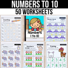Load image into Gallery viewer, Unit 2: Numbers to 10 - 1st Grade Math Worksheets