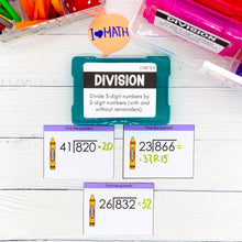 Load image into Gallery viewer, Division - 5th Grade Math Task Cards - CCSS Aligned