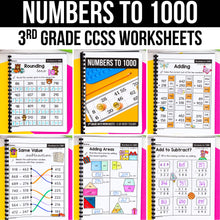 Load image into Gallery viewer, Numbers to 1000 - 3rd Grade Math Worksheets