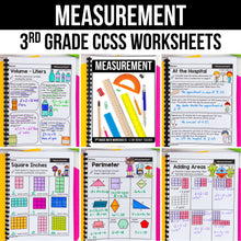 Load image into Gallery viewer, Measurement - 3rd Grade Math Worksheets