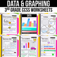 Load image into Gallery viewer, Data &amp; Graphing - 3rd Grade Math Worksheets