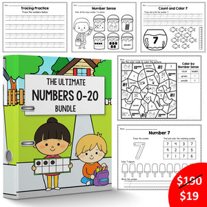 Buy3Get1 FREE B4 - Alphabet, Math and Literacy, Sight Words, Numbers 0-20