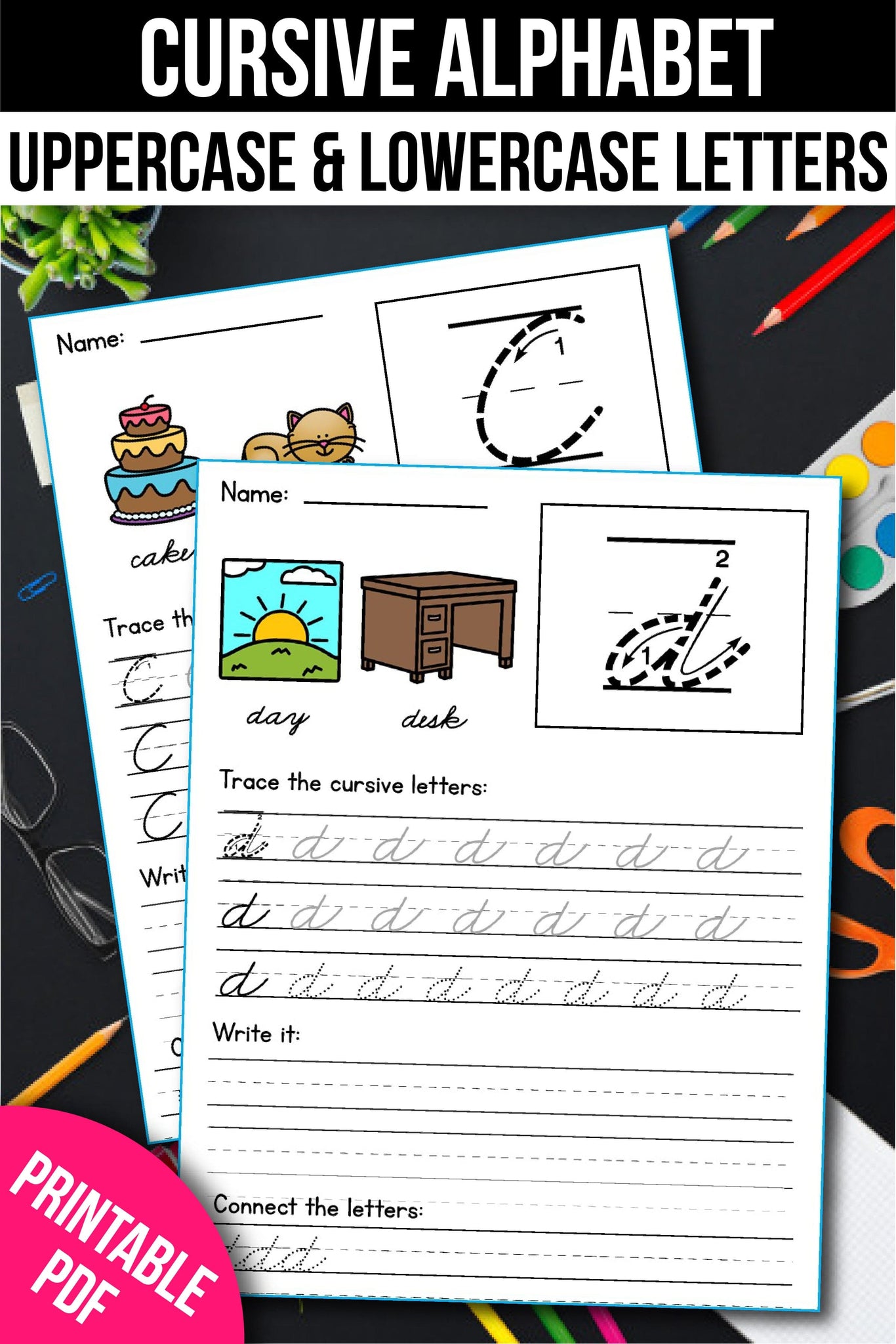 Cursive Handwriting Practice Worksheets – My Nerdy Teacher