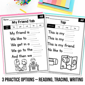 Buy3Get1 FREE B15 - CVC Word Worksheets, Phonics Books, Short Vowels Task Cards