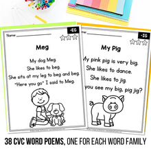 Load image into Gallery viewer, Buy3Get1 FREE B15 - CVC Word Worksheets, Phonics Books, Short Vowels Task Cards