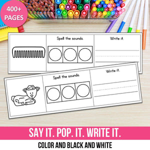 Say it. Pop it. Write it - Science of Reading Centers