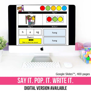 Say it. Pop it. Write it - Science of Reading Centers