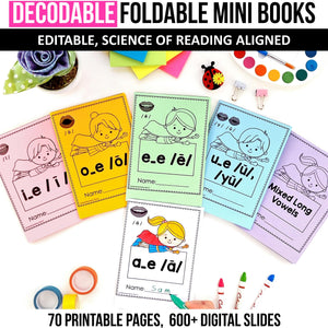 Buy3Get1 FREE B13 - Word Ladders, Decodable Puzzles, Mini Books, I Spy Phonics