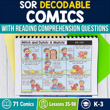 Load image into Gallery viewer, SOR Decodable Comics with Comprehension Questions | SOR Aligned Phonics K-3