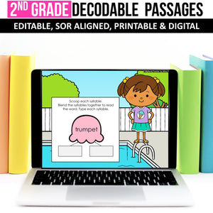 Buy3Get1 FREE B11 - Multisyllabic Words, Reading Passages, Decodable Poems, Partner Plays