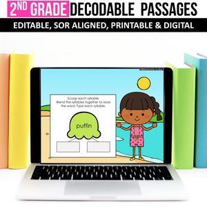 Buy3Get1 FREE B11 - Multisyllabic Words, Reading Passages, Decodable Poems, Partner Plays