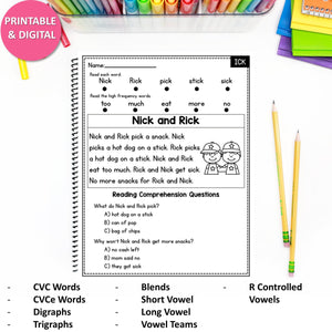 Decodable Readers Passages Bundle + Phonics Reading Intervention Bundle