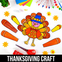 Load image into Gallery viewer, Thanksgiving Turkey Craft