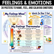Load image into Gallery viewer, Feelings &amp; Emotions Posters | 30 SEL Posters for Calm Corners, Counseling, and Home