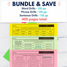 Load image into Gallery viewer, Decodable Reading Fluency Drills | Words, Phrases &amp; Sentences | Phonics Bundle K-3