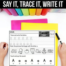 Load image into Gallery viewer, Alphabet Recognition Worksheets A–Z: See It, Say It, Write It
