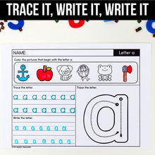 Load image into Gallery viewer, Alphabet Worksheets A–Z: Trace, Write, and Identify Letter Sounds
