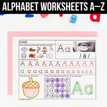 Load image into Gallery viewer, Alphabet Worksheets A–Z | Sound, Say, and Show Phonics Practice