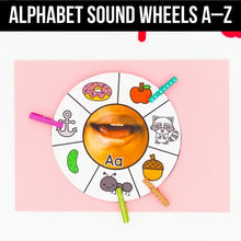 Load image into Gallery viewer, Alphabet Sound Wheels A–Z | Clip Cards for Beginning Sound Practice