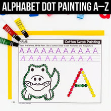 Load image into Gallery viewer, Alphabet Dot Painting A–Z | Cotton Swab Tracing and Fine Motor Practice