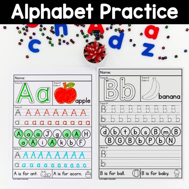 Alphabet Letter Mastery Worksheets A–Z | All-in-One Phonics & Handwrit ...