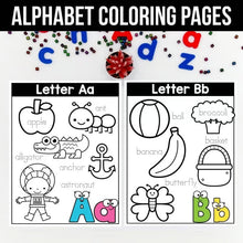 Load image into Gallery viewer, Alphabet Coloring Pages A–Z | Letter Sound and Vocabulary Practice