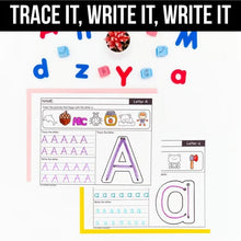 Load image into Gallery viewer, Alphabet Worksheets A–Z: Trace, Write, and Identify Letter Sounds