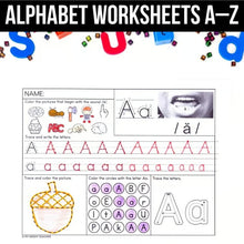 Load image into Gallery viewer, Alphabet Worksheets A–Z | Sound, Say, and Show Phonics Practice