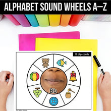 Load image into Gallery viewer, Alphabet Sound Wheels A–Z | Clip Cards for Beginning Sound Practice