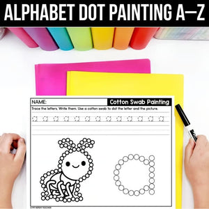 Alphabet Dot Painting A–Z | Cotton Swab Tracing and Fine Motor Practic ...