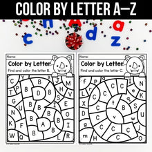 Load image into Gallery viewer, Color by Letter A–Z | Visual Alphabet Recognition Worksheets