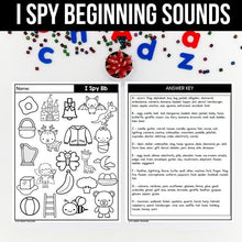 Load image into Gallery viewer, I Spy Alphabet Beginning Sounds A–Z | Printable Letter Sound Search Worksheets