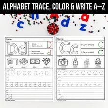 Load image into Gallery viewer, Alphabet Trace, Color &amp; Write A–Z | Handwriting and Sound Practice Worksheets