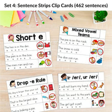 Load image into Gallery viewer, Sentence Strips Clip Cards (462 sentences) + Editable PowerPoint