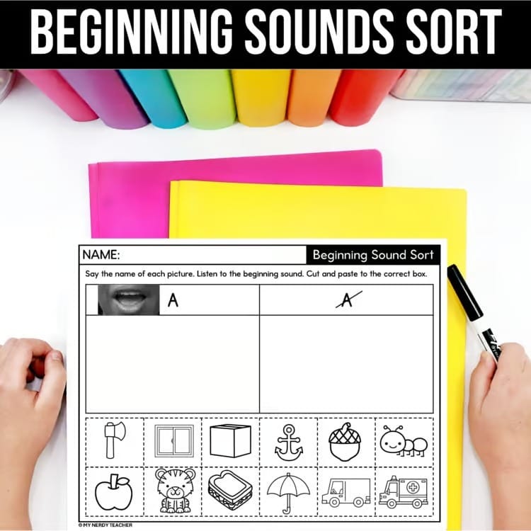 Letter Sound Sort: Build Phonemic Awareness with Cut and Paste Fun – My ...
