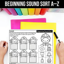 Load image into Gallery viewer, Beginning Sound Sort A–Z | Cut and Paste Phonemic Awareness Worksheets