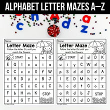 Load image into Gallery viewer, Alphabet Letter Mazes A–Z | Letter Recognition Worksheets