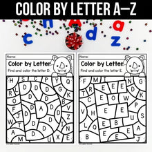 Load image into Gallery viewer, Color by Letter A–Z | Visual Alphabet Recognition Worksheets
