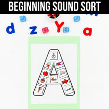 Load image into Gallery viewer, Alphabet Cut and Paste A–Z | Beginning Sound Picture Sort Craft