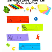 Load image into Gallery viewer, Missing Beginning &amp; Ending Sounds Cards(1050+ Decodable Words)