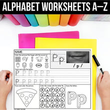 Load image into Gallery viewer, Alphabet Worksheets A–Z | Sound, Say, and Show Phonics Practice