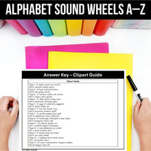 Load image into Gallery viewer, Alphabet Sound Wheels A–Z | Clip Cards for Beginning Sound Practice