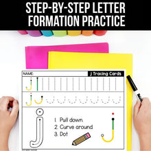 Load image into Gallery viewer, Alphabet Tracing Cards A–Z | Step-by-Step Letter Formation Practice